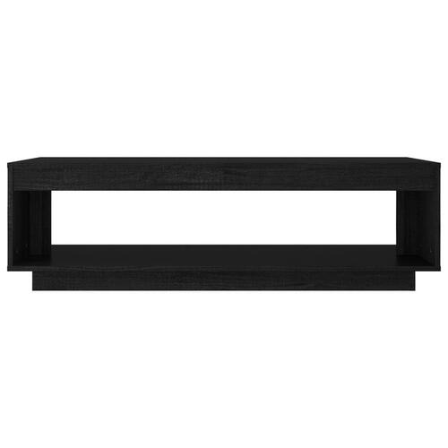 Sofabord 110x50x33,5 cm massivt fyrretræ sort
