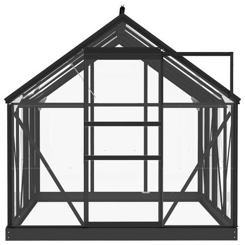 Glasdrivhus 155x200,5x191 cm aluminium antracitgrå