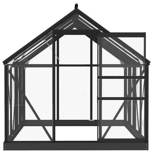 Glasdrivhus 155x200,5x191 cm aluminium antracitgrå
