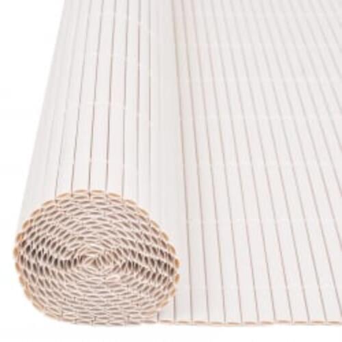 Dobbeltsidet havehegn 90x400 cm hvid