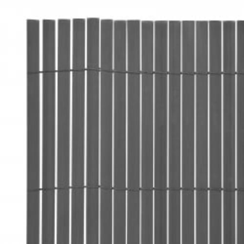 Dobbeltsidet havehegn 110x300 cm grå