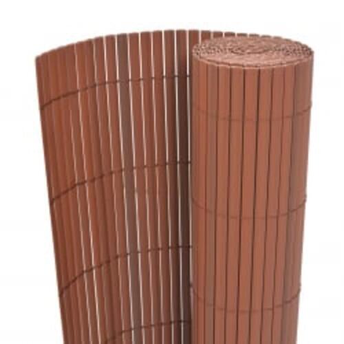 Dobbeltsidet havehegn 90x400 cm brun
