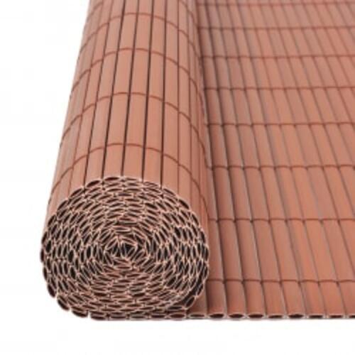 Dobbeltsidet havehegn 110x400 cm brun