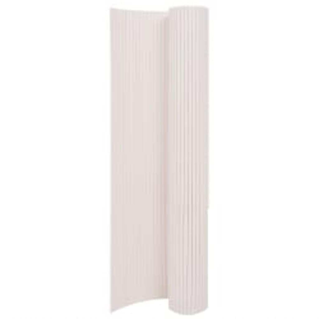 Dobbeltsidet havehegn 110x500 cm hvid