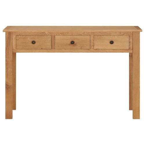 Kosmetikbord 110x40x75 cm massivt egetræ