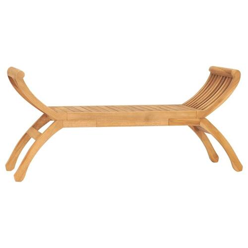 Havebænk 126 cm massivt teaktræ