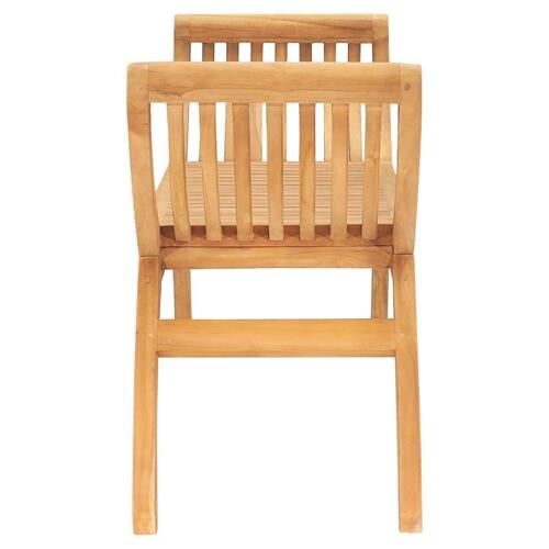 Havebænk 126 cm massivt teaktræ