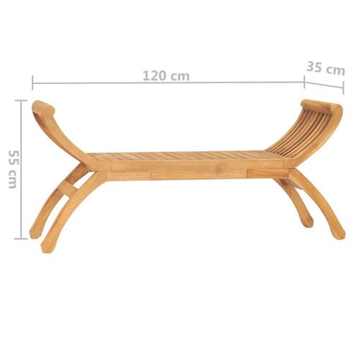 Havebænk 126 cm massivt teaktræ