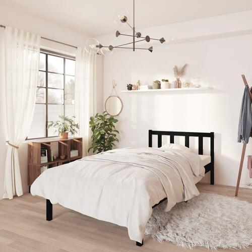 Sengeramme 75x190 cm Small Single massivt fyrretræ sort