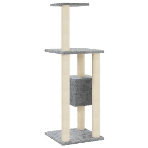 Kradsetræ med sisalstolper 104 cm lysegrå