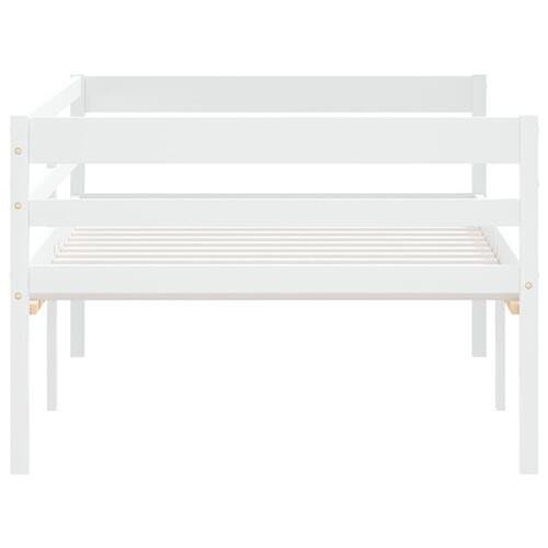 Sengestel 90x200 cm massivt fyrretræ hvid