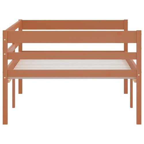 Sengestel 90x200 cm massivt fyrretræ honningbrun