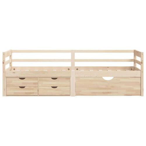 Sengestel med skuffer 90x200 cm massivt fyrretræ