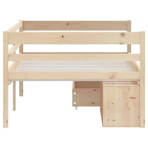 Sengestel med skuffer 90x200 cm massivt fyrretræ