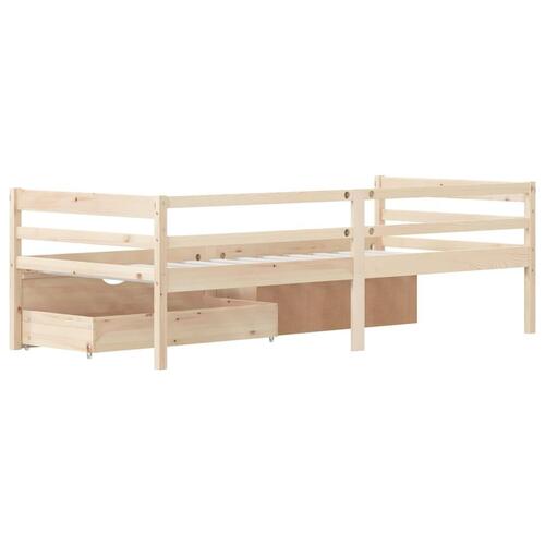 Sengestel med skuffer 90x200 cm massivt fyrretræ