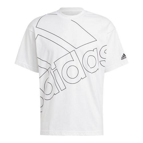Kortærmet T-shirt til Mænd Adidas Giant Logo Hvid M