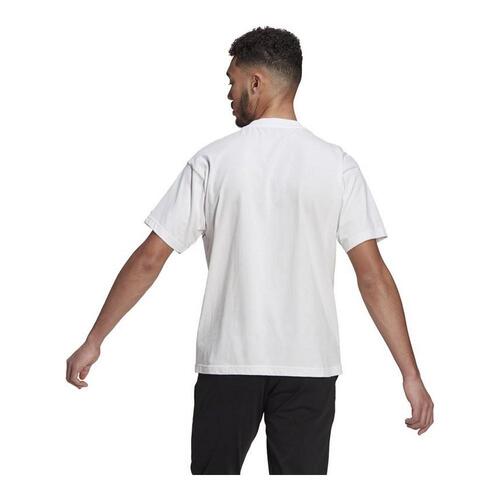 Kortærmet T-shirt til Mænd Adidas Giant Logo Hvid M