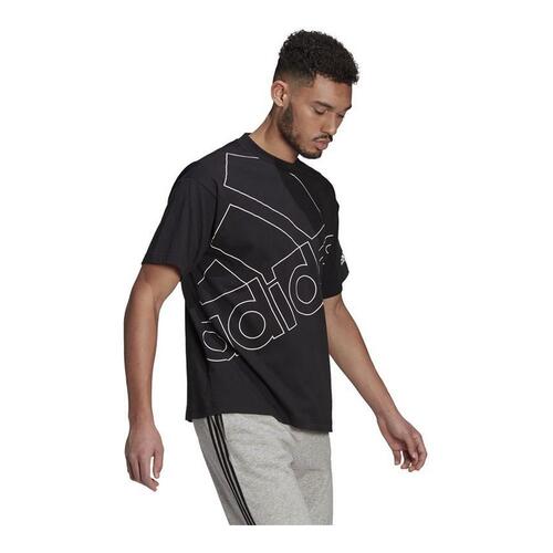 Kortærmet T-shirt til Mænd Adidas Giant Logo Sort M