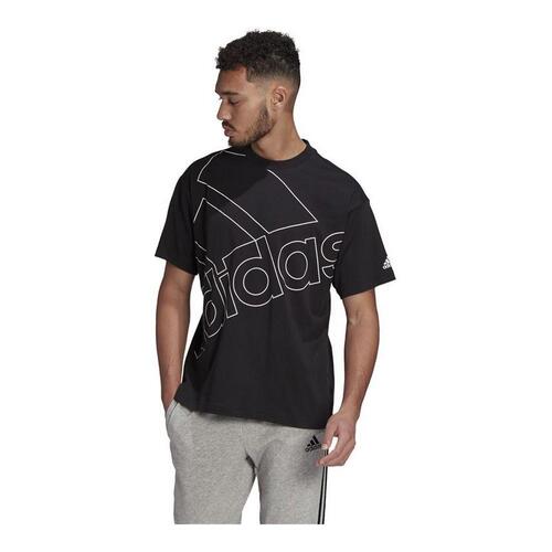 Kortærmet T-shirt til Mænd Adidas Giant Logo Sort M