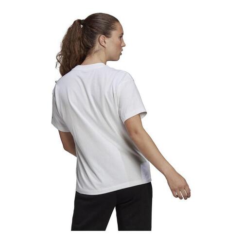 Kortærmet T-shirt til Kvinder Adidas Giant Logo Hvid M