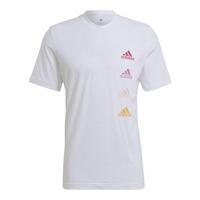 Kortærmet T-shirt til Mænd Adidas Essentials Gradient Hvid M
