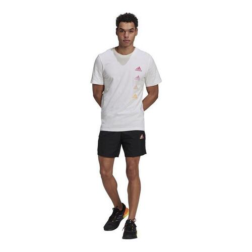 Kortærmet T-shirt til Mænd Adidas Essentials Gradient Hvid M