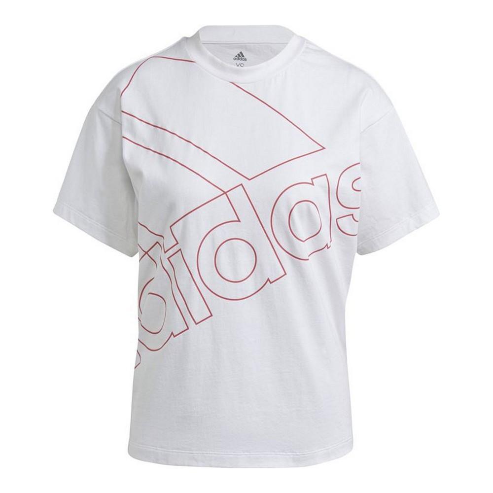Kortærmet T-shirt til Kvinder Adidas Giant Logo Hvid S