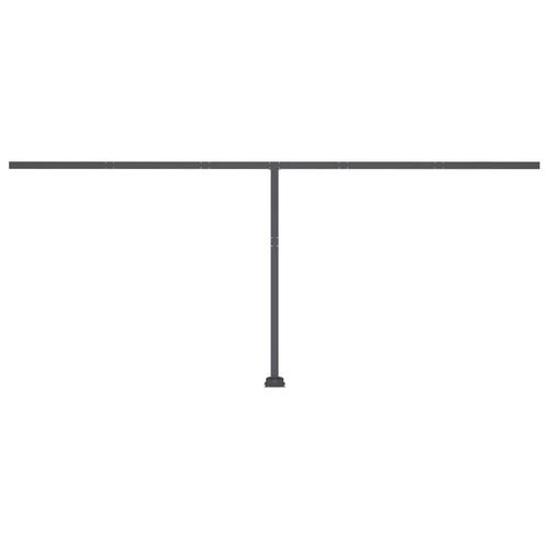 Markise m. LED + vindsensor 600x300 cm automatisk antracit