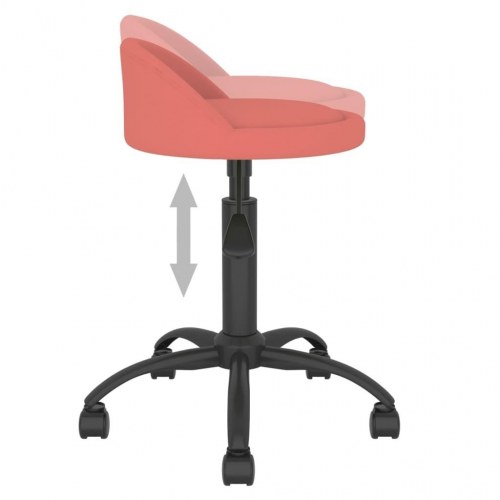 Drejelig kontorstol fløjl lyserød