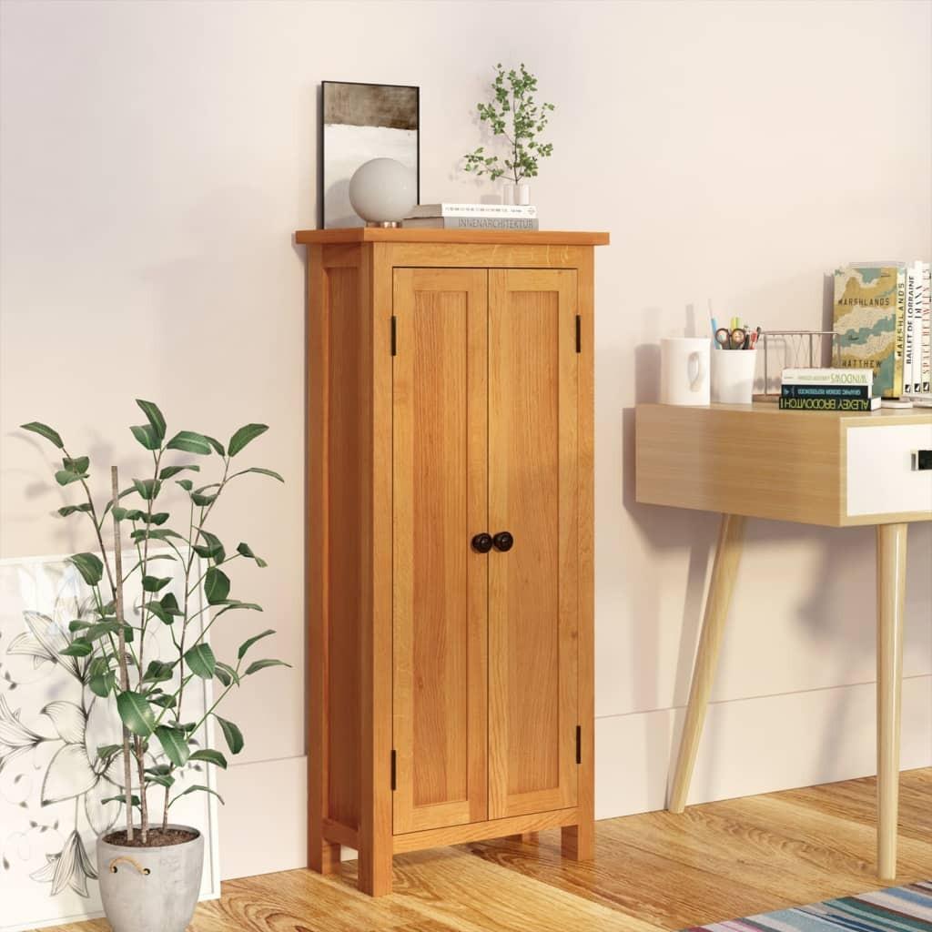 Opbevaringsskab 50x22x110 cm massivt egetræ