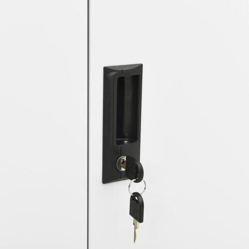 Kontorskab 90x40x102 cm stål hvid