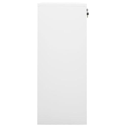 Kontorskab 90x40x102 cm stål hvid