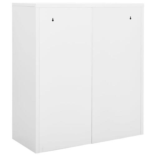 Kontorskab 90x40x102 cm stål hvid