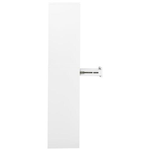 Kontorskab 90x40x180 cm stål hvid