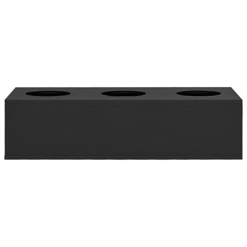 Plantekasse til kontor 90x40x23 cm stål antracitgrå