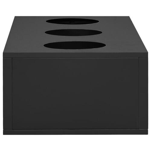 Plantekasse til kontor 90x40x23 cm stål antracitgrå