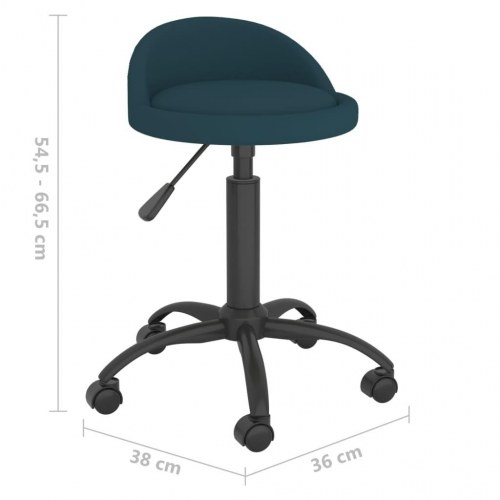 Arbejdsstol fløjl blå