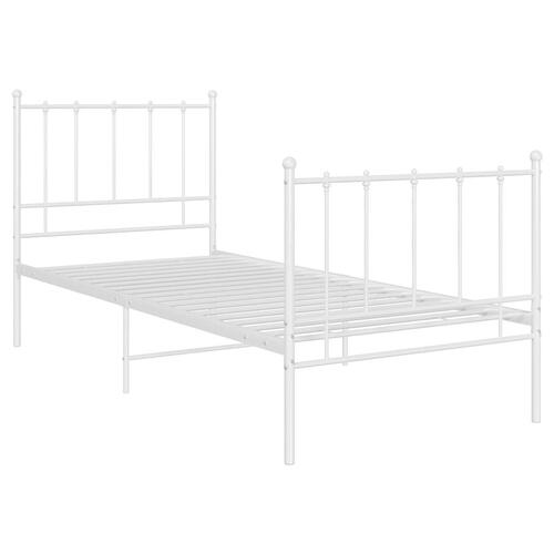 Sengestel 100x200 cm metal hvid