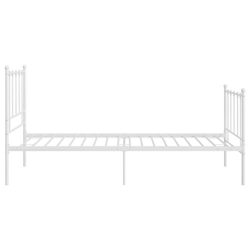 Sengestel 100x200 cm metal hvid