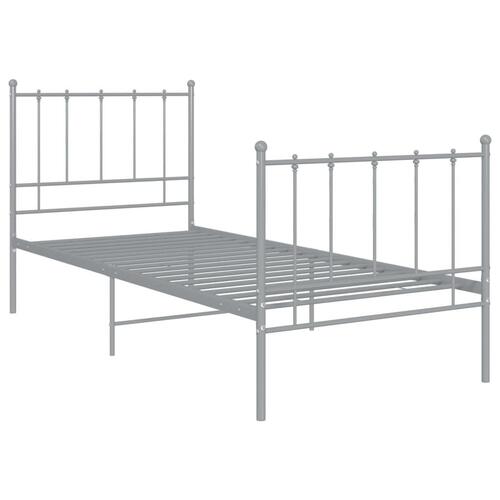 Sengestel 100x200 cm metal grå
