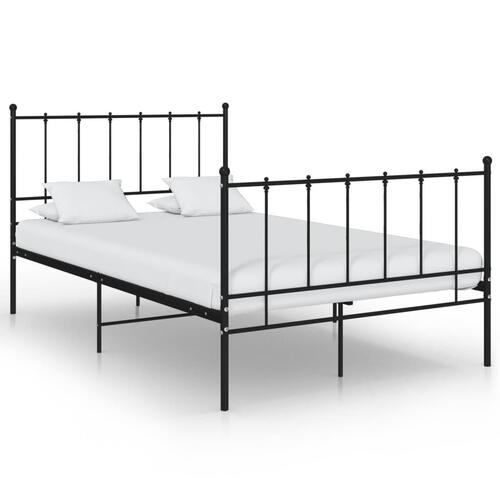 Sengestel 120x200 cm metal sort