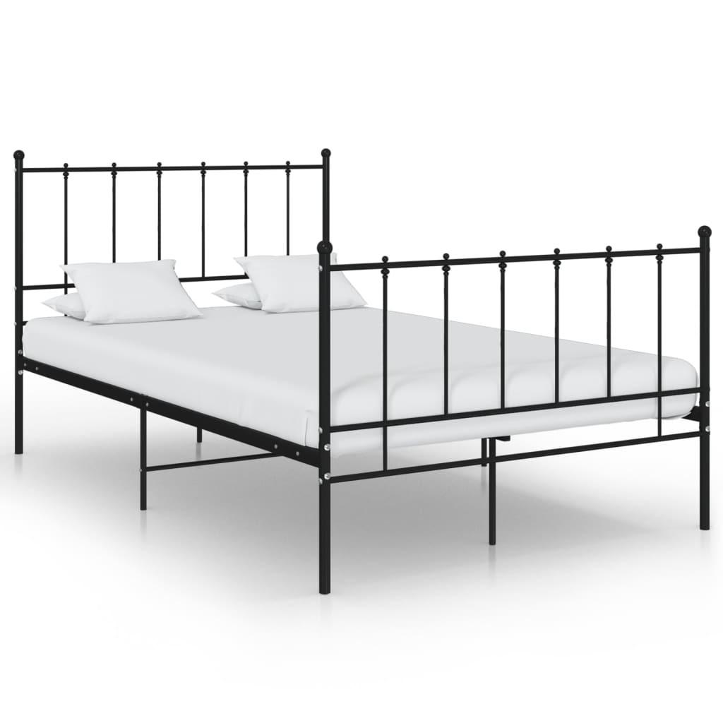 Sengestel 120x200 cm metal sort
