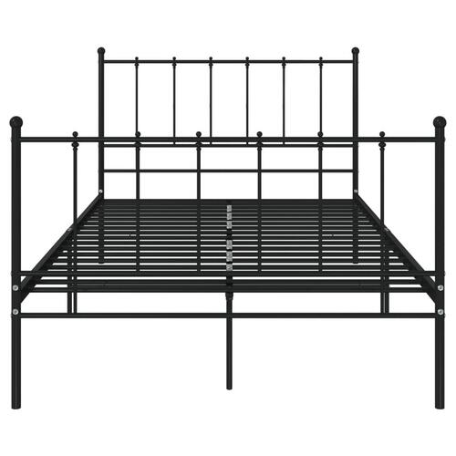Sengestel 120x200 cm metal sort