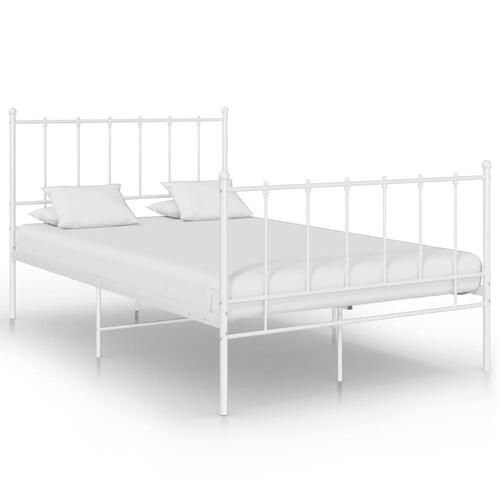 Sengestel 120x200 cm metal hvid