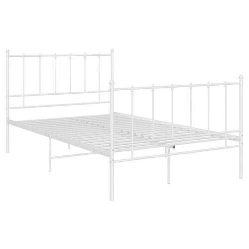 Sengestel 120x200 cm metal hvid