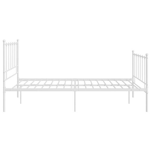 Sengestel 120x200 cm metal hvid