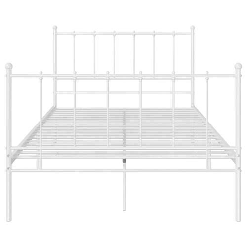 Sengestel 120x200 cm metal hvid