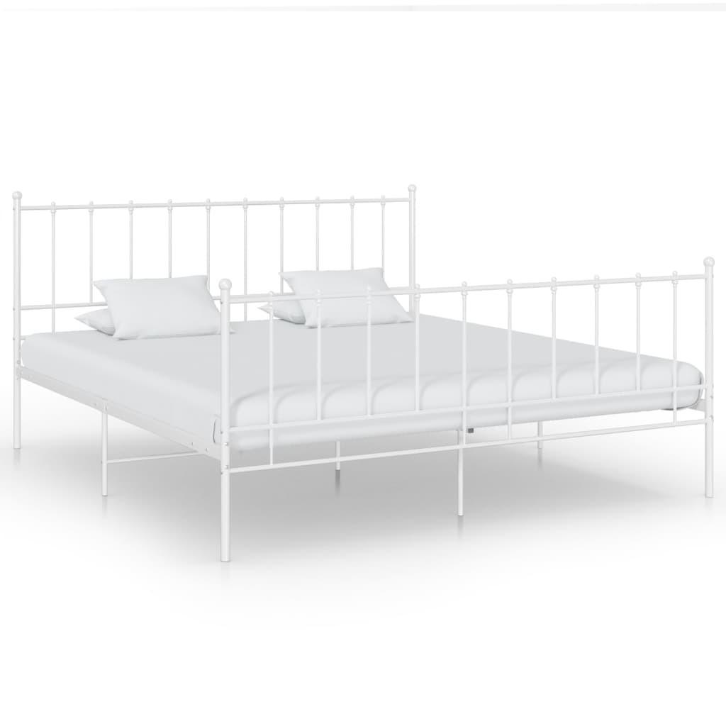 Sengestel 160x200 cm metal hvid
