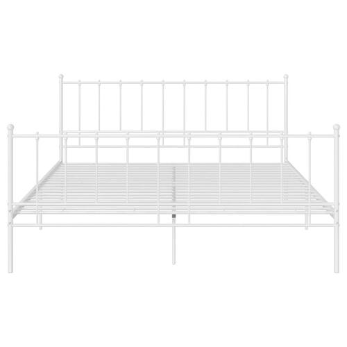 Sengestel 160x200 cm metal hvid