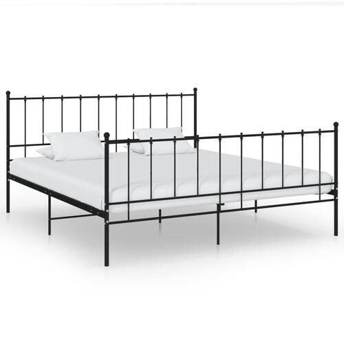 Sengestel 180x200 cm metal sort